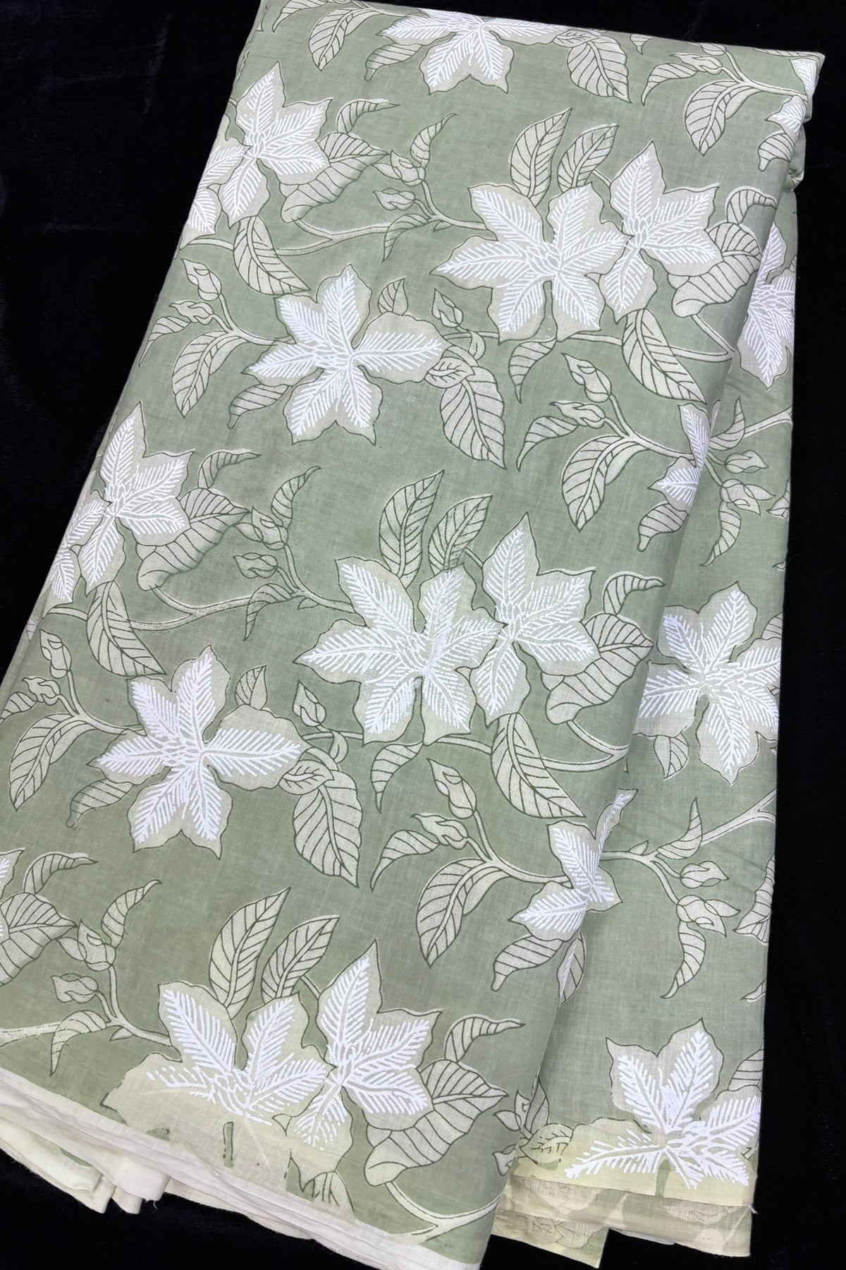 Wild Floral Screen Printed Pure Cotton Fabric