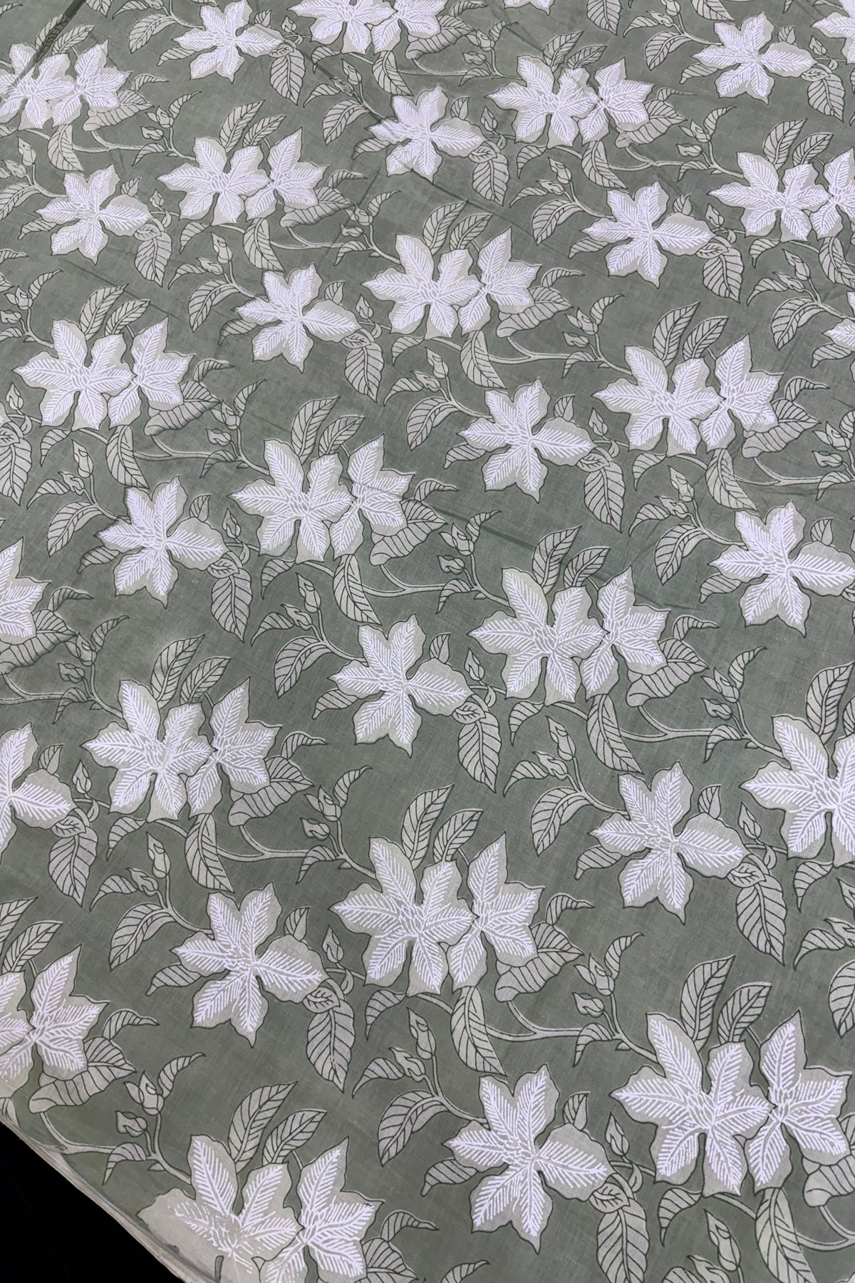 Wild Floral Screen Printed Pure Cotton Fabric