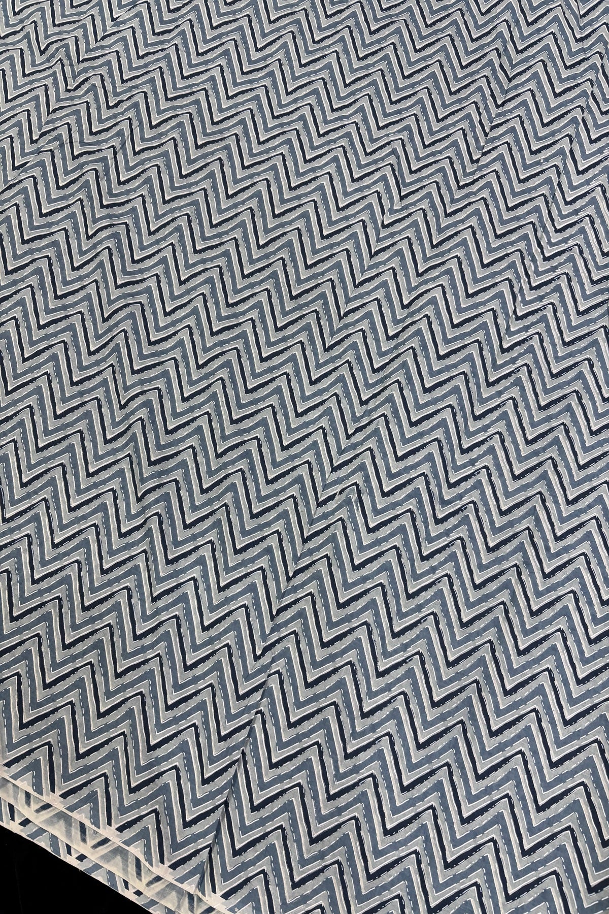 Cross Waves Screen Printed Pure Cotton Fabric