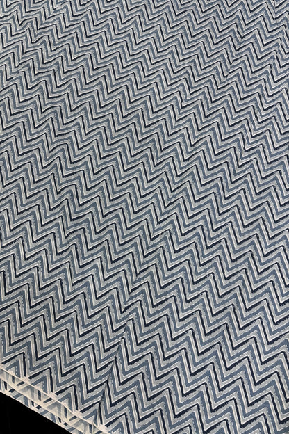 Cross Waves Screen Printed Pure Cotton Fabric