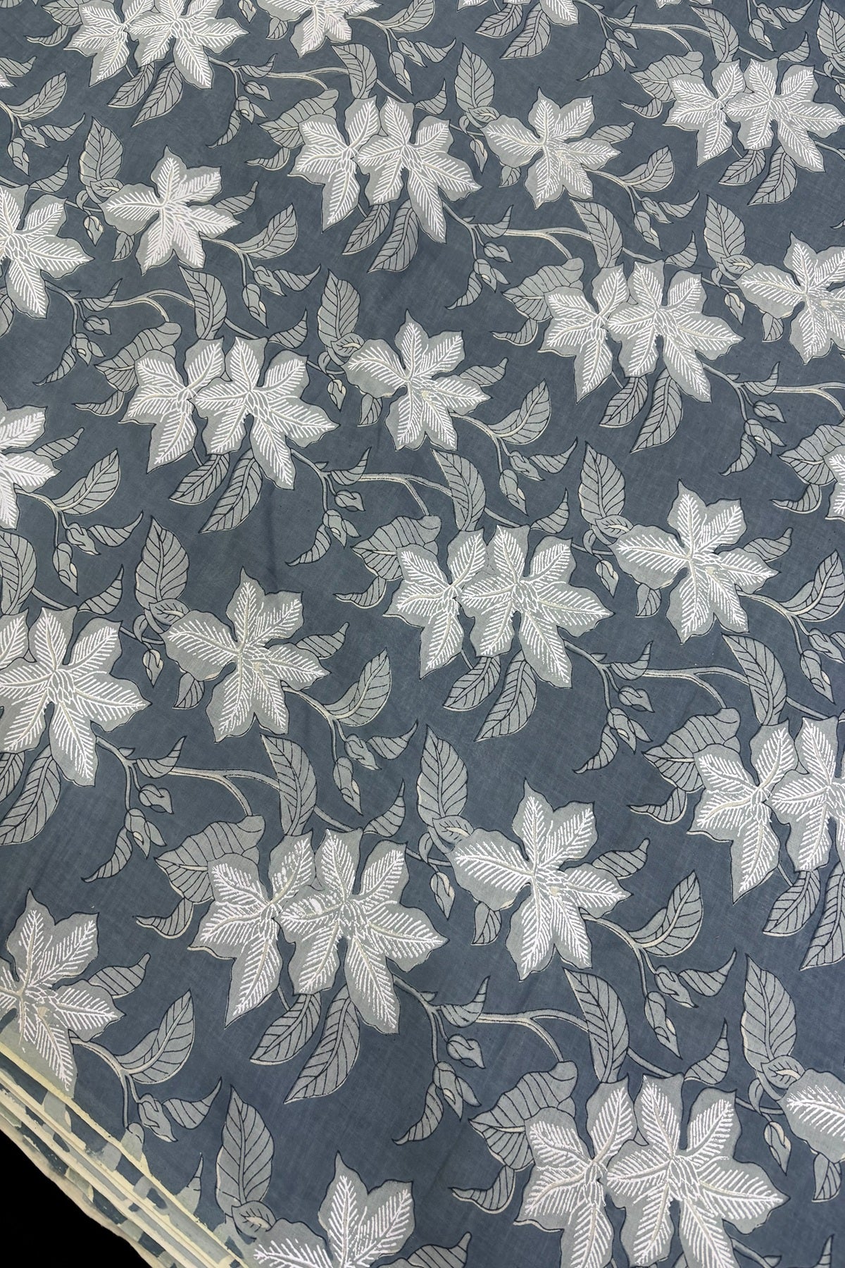 Wild Floral Screen Printed Pure Cotton Fabric