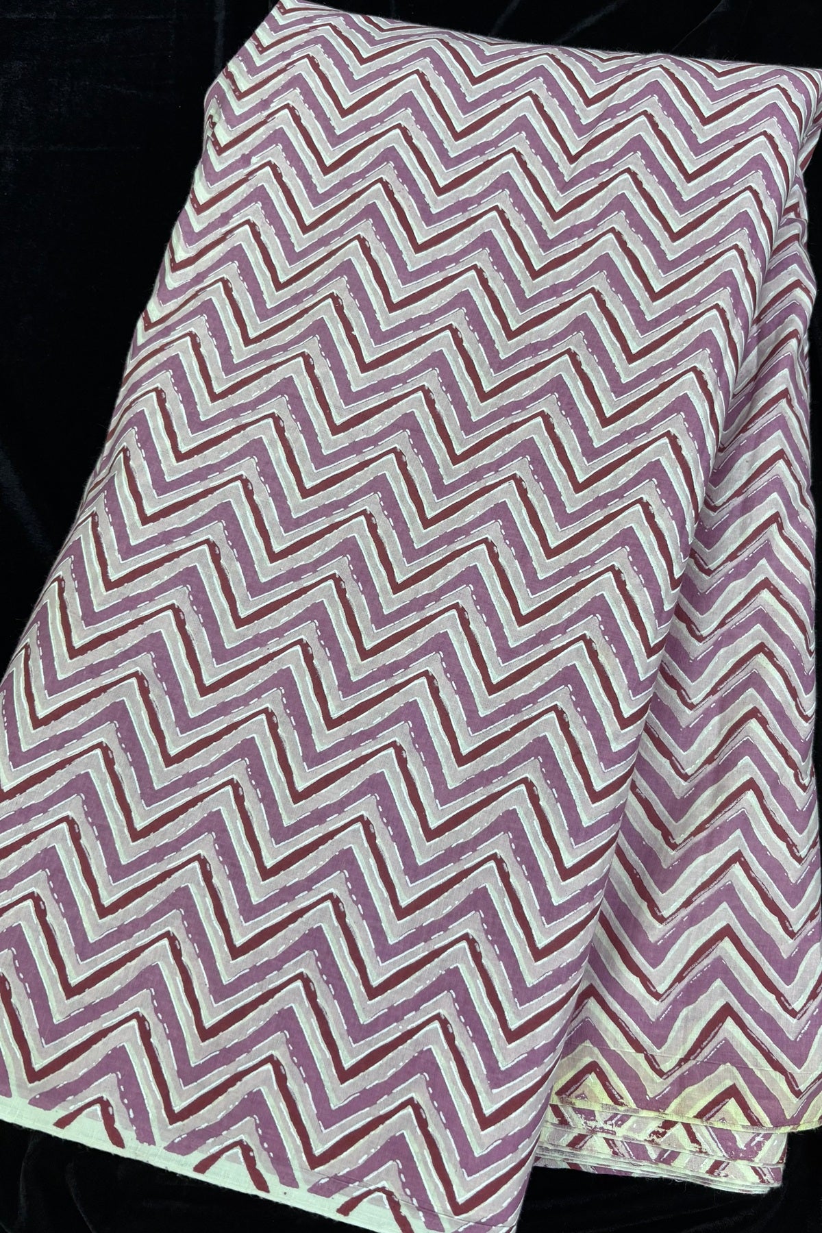 Cross Waves Screen Printed Pure Cotton Fabric