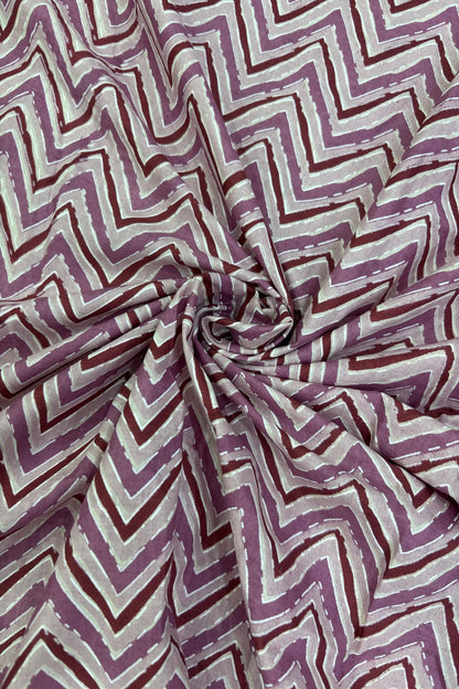 Cross Waves Screen Printed Pure Cotton Fabric