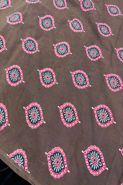 Morpeech Traditonal Motif Printed Ajrak Fabric