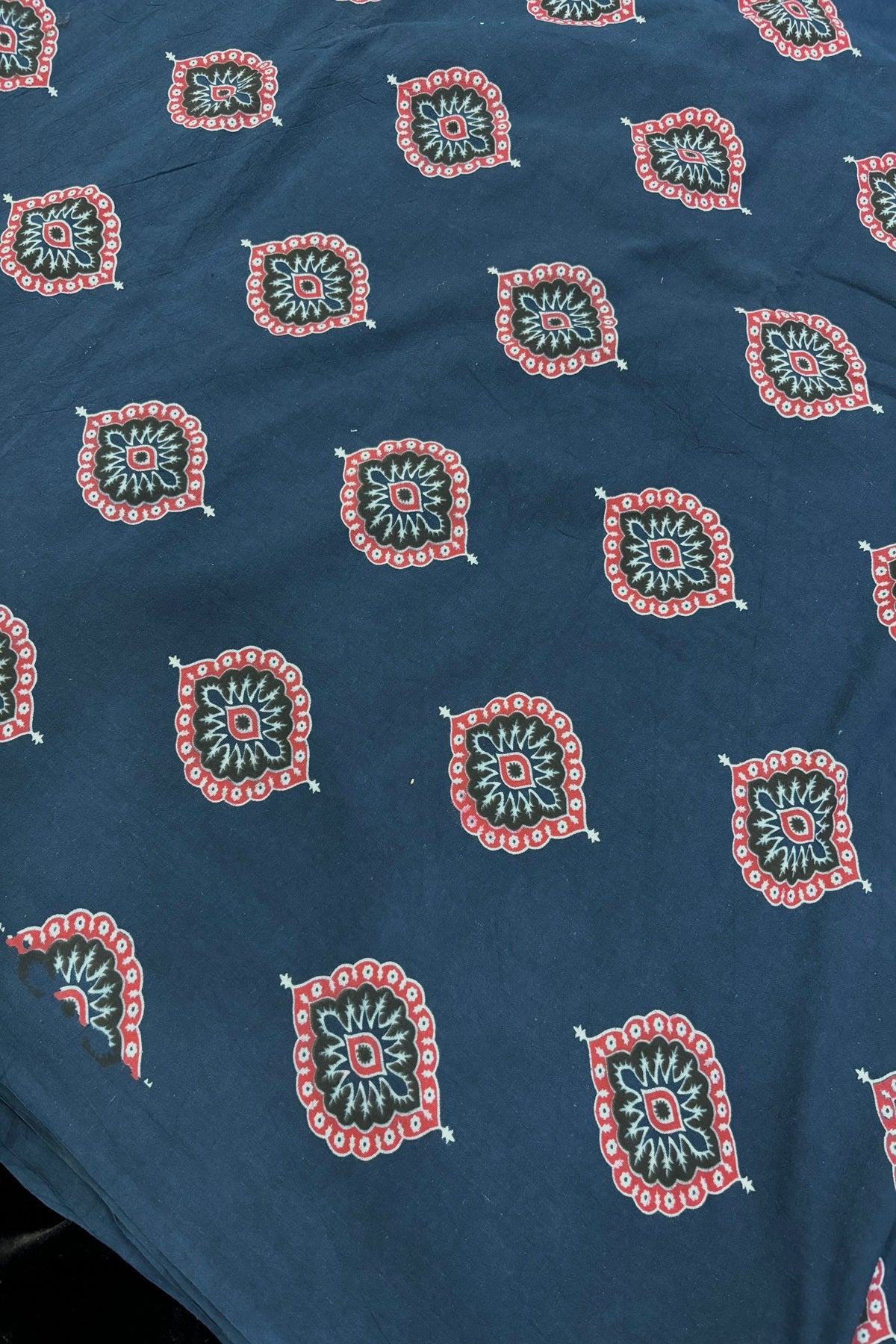 Morpeech Traditonal Motif Printed Ajrak Fabric