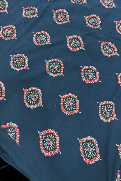 Morpeech Traditonal Motif Printed Ajrak Fabric