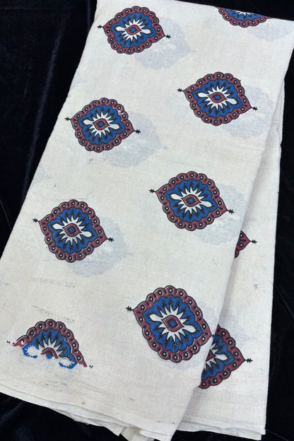 Morpeech Traditonal Motif Printed Ajrak Fabric