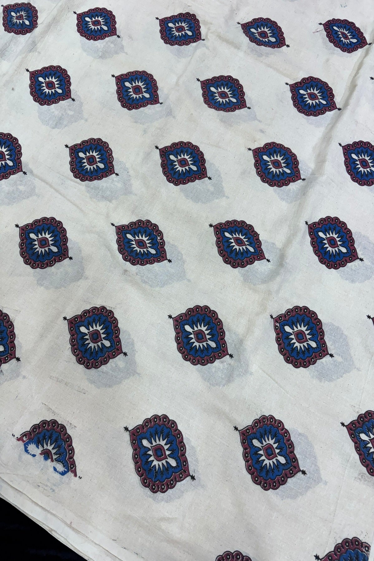 Morpeech Traditonal Motif Printed Ajrak Fabric