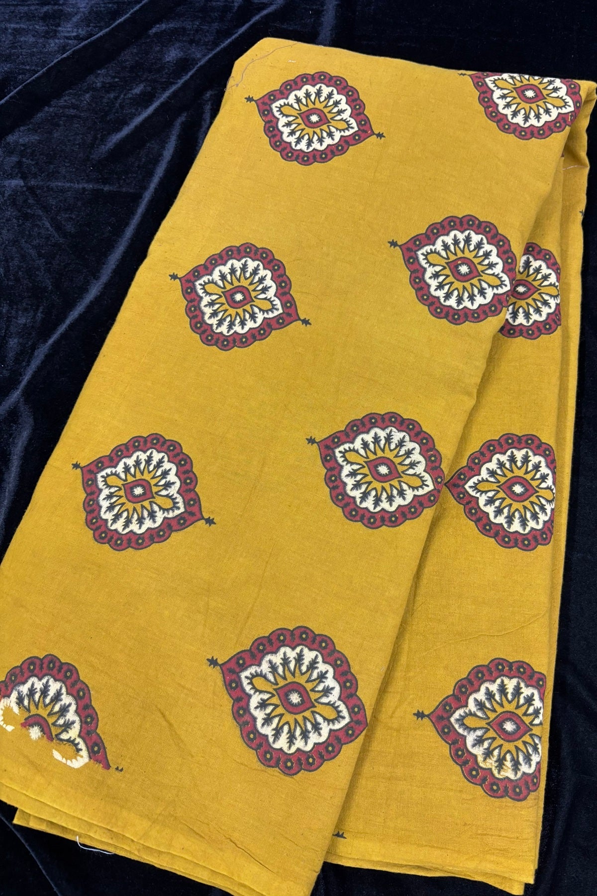 Morpeech Traditonal Motif Printed Ajrak Fabric