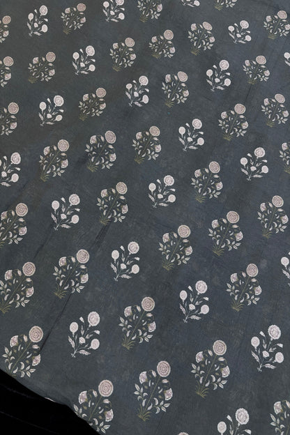 Mughal Printed Mogra Chanderi Fabric