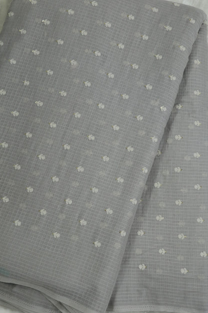 Cotton Kota Embroidered With Small Intricate Thread Butties