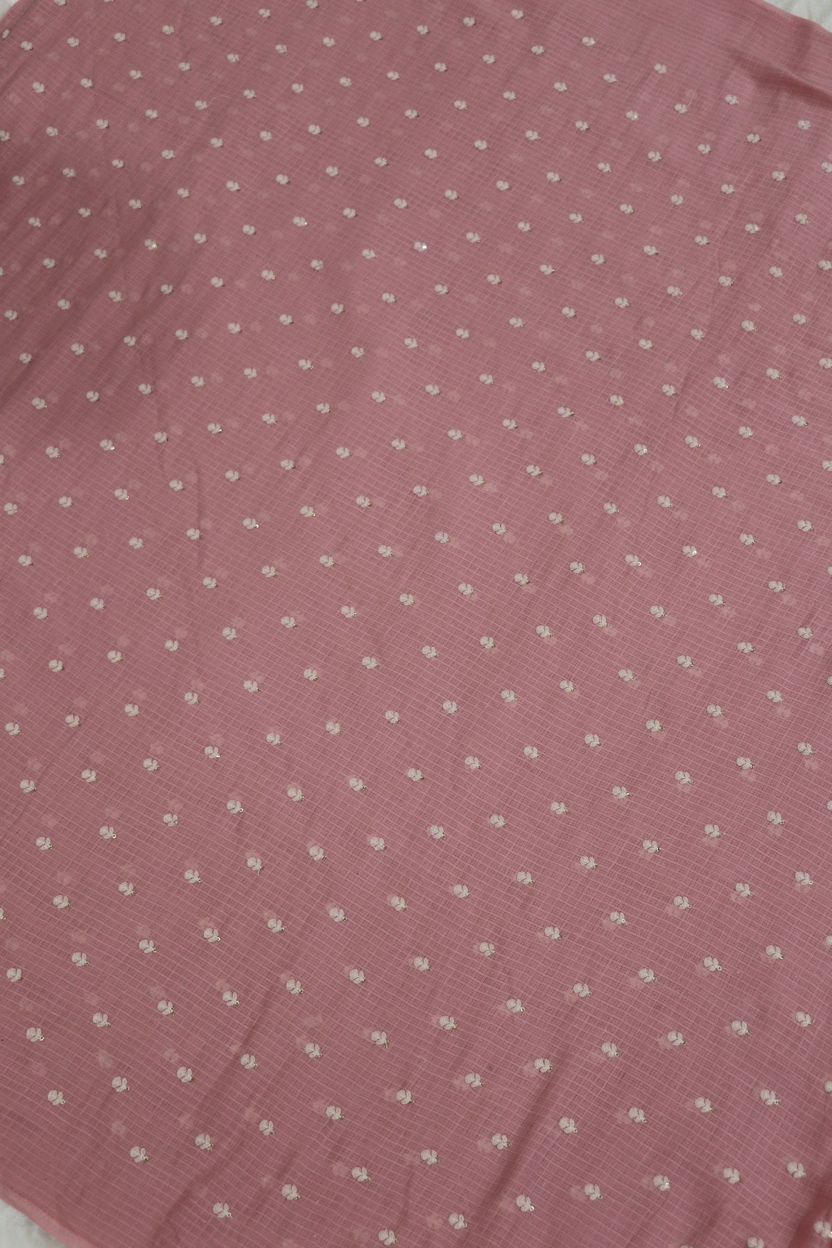 Cotton Kota Embroidered With Small Intricate Thread Butties