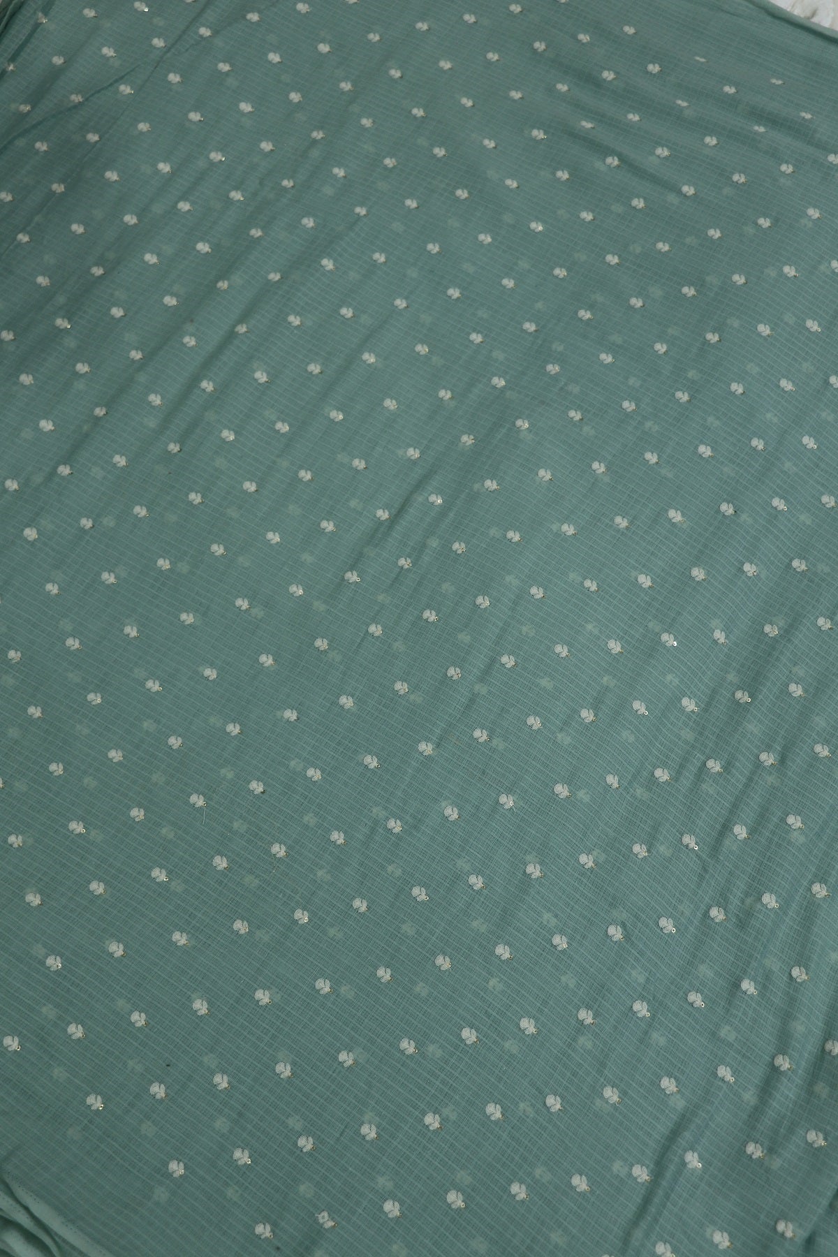 Cotton Kota Embroidered With Small Intricate Thread Butties