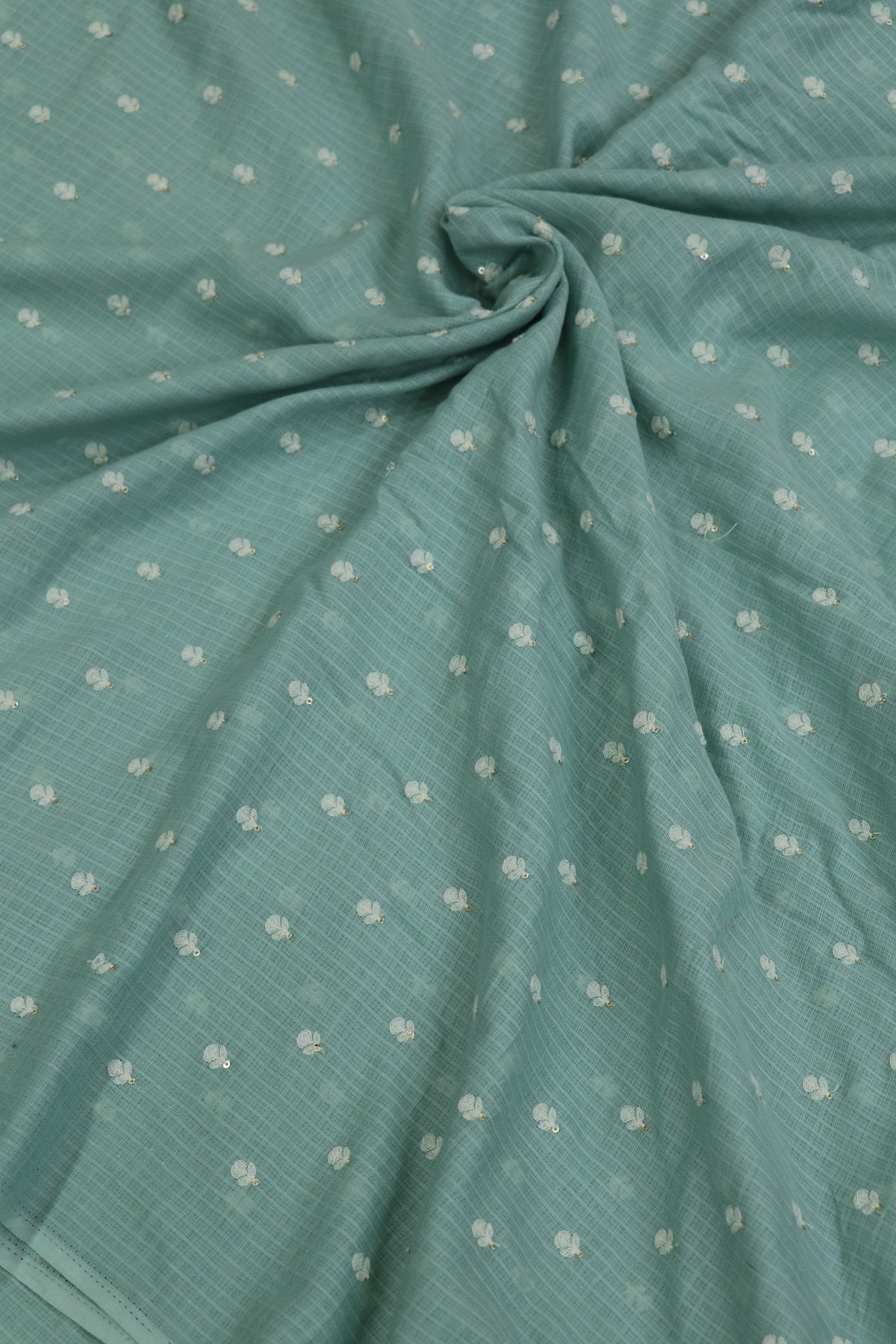 Cotton Kota Embroidered With Small Intricate Thread Butties