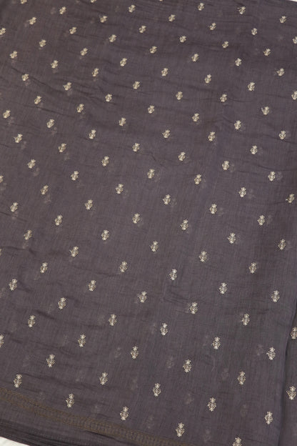 Pure Mul Chanderi With Zari & Self Thread Embroidered Fabric