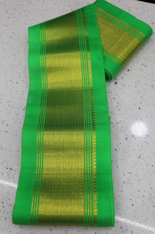 6 inches Pure Kanchi Border/Lace In Diamond & Mango Woven Pattern