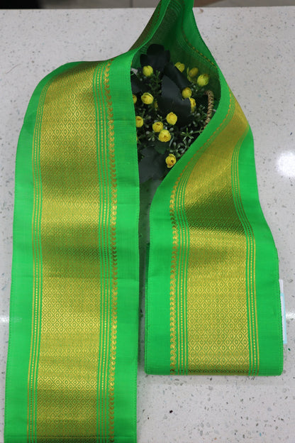6 inches Pure Kanchi Border/Lace In Diamond & Mango Woven Pattern