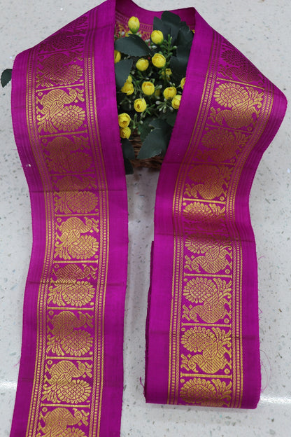 3.5 Inches Kanchi Border/Lace With Annapakshi Motif
