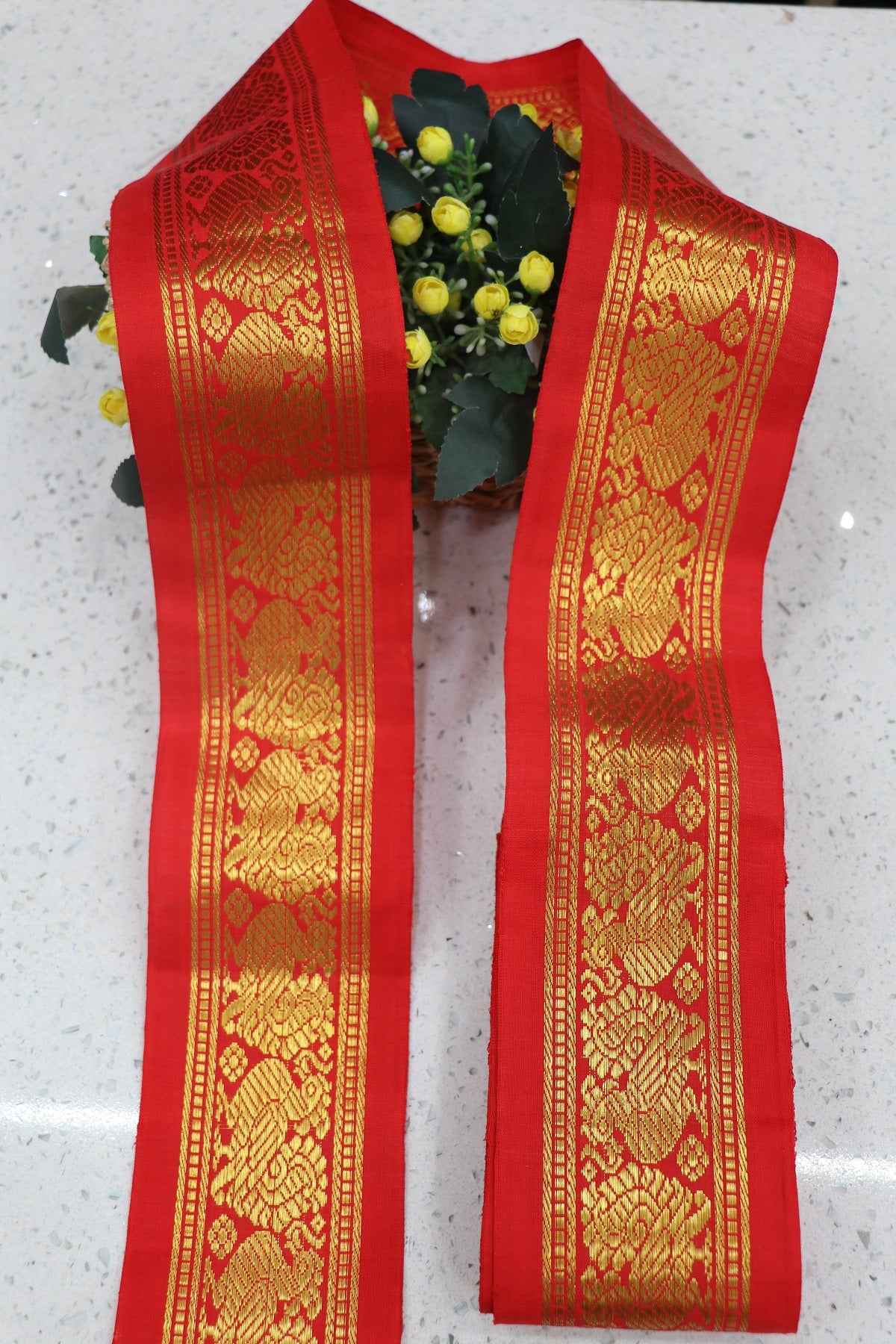 3.5 Inches Kanchi Border/Lace With Annapakshi Motif