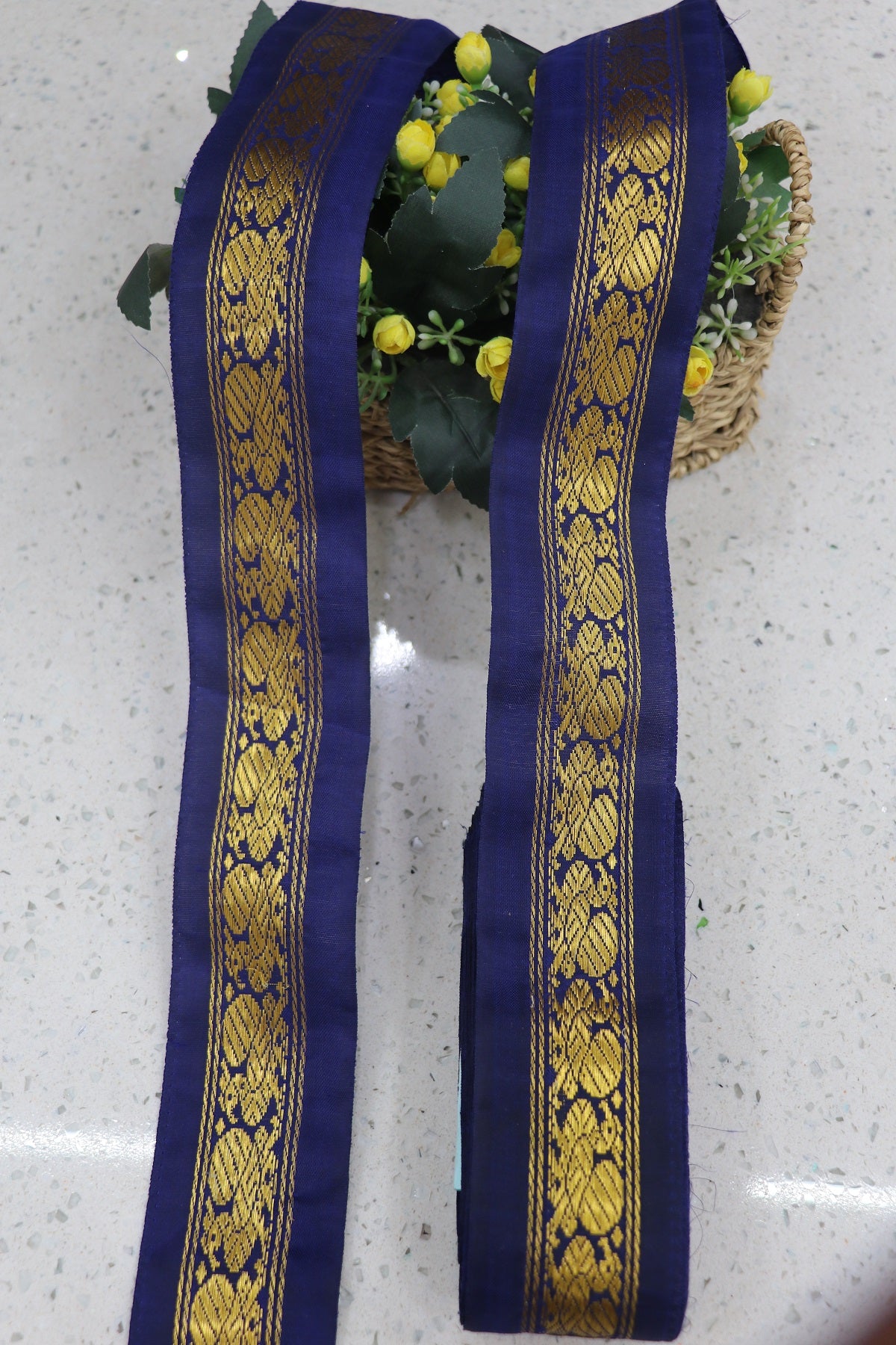 2.5 Inches Kanchi Woven Border/Lace With Annapakshi Motif