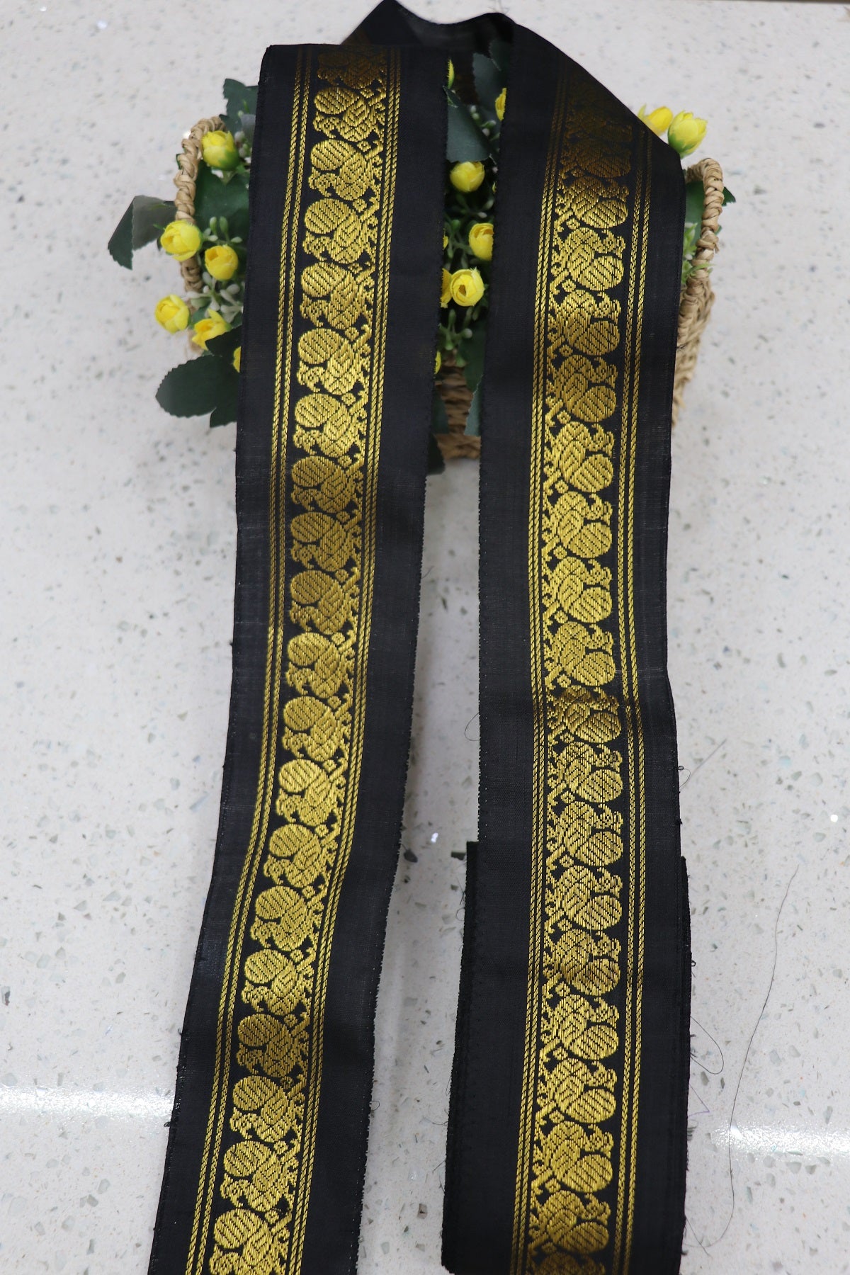2.5 Inches Kanchi Woven Border/Lace With Annapakshi Motif