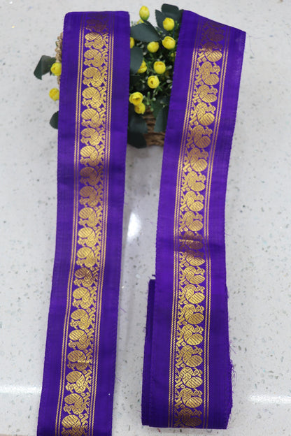 2.5 Inches Kanchi Woven Border/Lace With Annapakshi Motif