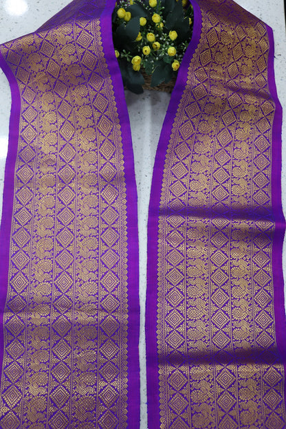 8 Inches  Pure Kanchi Border/Lace In Diamond & Annapakshi Woven Pattern