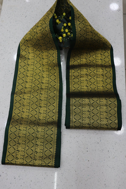 8 Inches  Pure Kanchi Border/Lace In Diamond & Annapakshi Woven Pattern