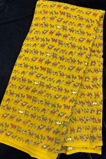 Oasis Camels Ajrak Printed Pure Cotton Fabric