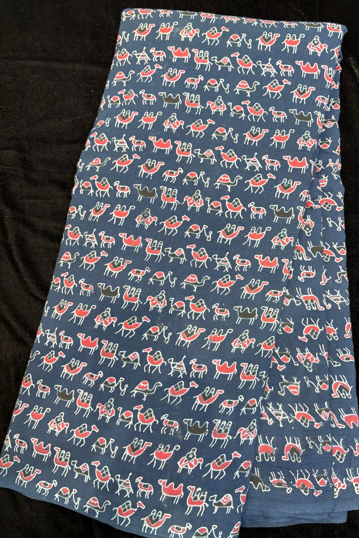 Oasis Camels Ajrak Printed Pure Cotton Fabric