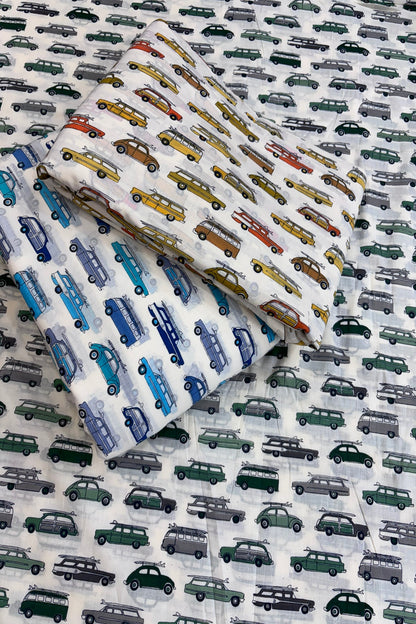 Mystery Machine Printed Pure Cotton Fabric