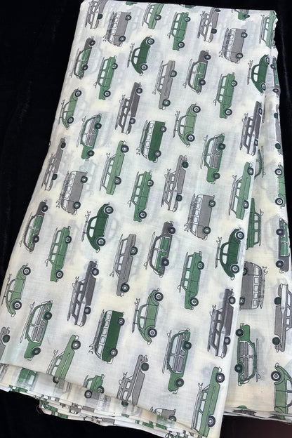 Mystery Machine Printed Pure Cotton Fabric