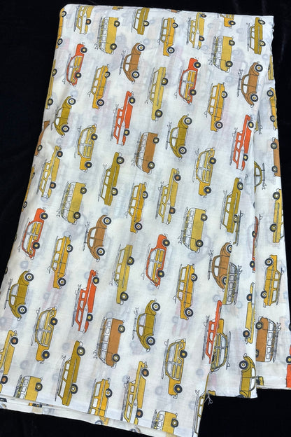 Mystery Machine Printed Pure Cotton Fabric