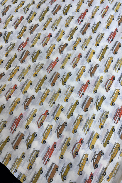 Mystery Machine Printed Pure Cotton Fabric