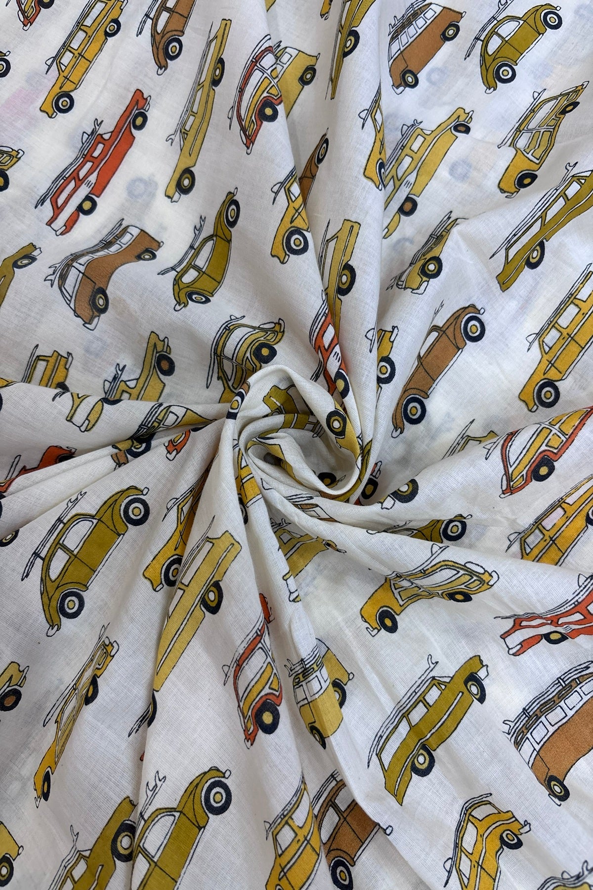 Mystery Machine Printed Pure Cotton Fabric