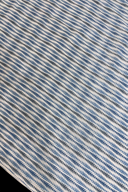 Horizontal Waved Rhythmogram Screen Printed Pure Cotton Fabric