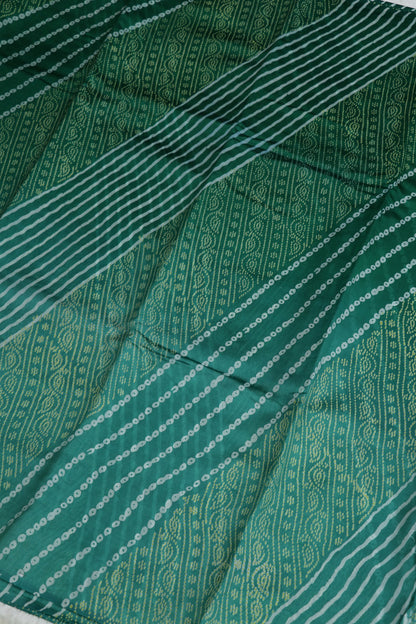 Pure Tussar Bandhani Leheriya & Paisley Printed fabric
