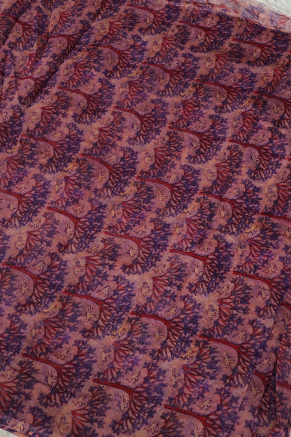 Pure Mul Chanderi  Tree Of life & Birds With Scattered Colors