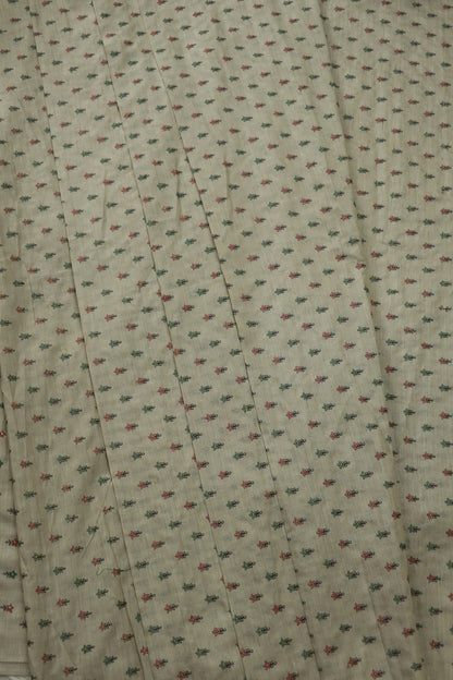 Pure Moonga Tussar  Embroidered With Dark Multi Color Threads
