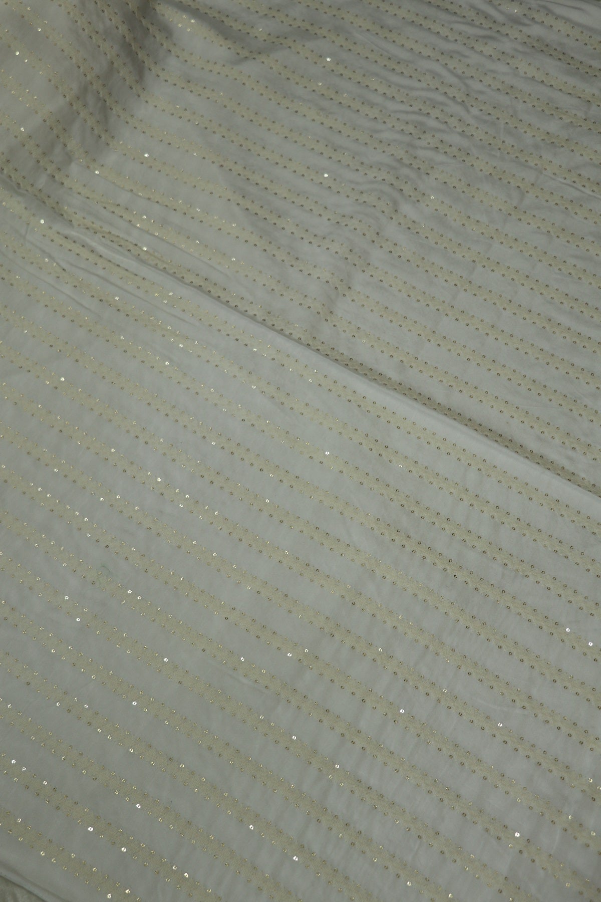Berry Silk Vertical Lines Thread Embroidered With Sequins