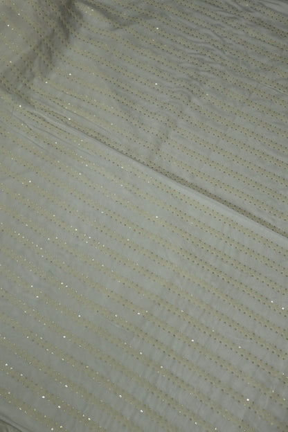 Berry Silk Vertical Lines Thread Embroidered With Sequins