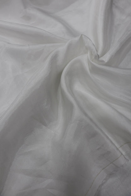 White Dyeable Semi Tussar Fabric