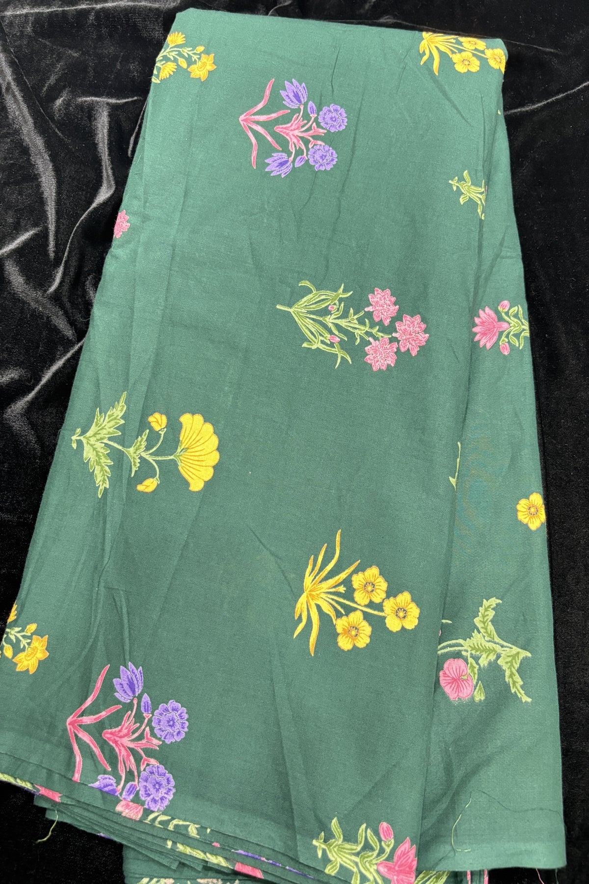 Mughal Floral Printed Pure Cotton Fabric