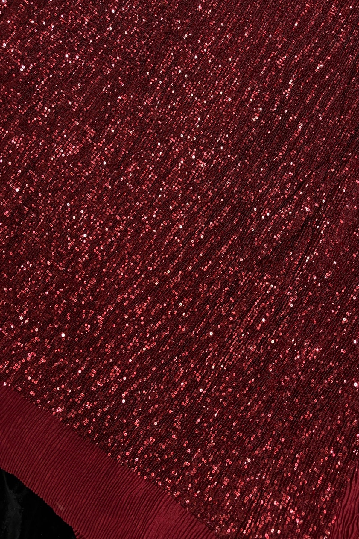 2MM Sequins Embroidered Crushed Net Fabric