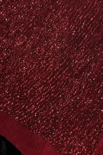 2MM Sequins Embroidered Crushed Net Fabric