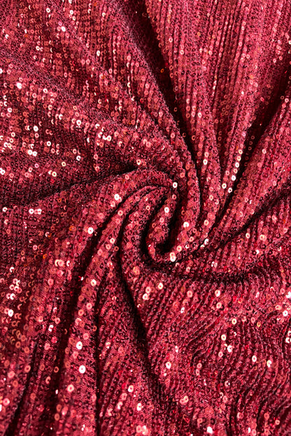 2MM Sequins Embroidered Crushed Net Fabric