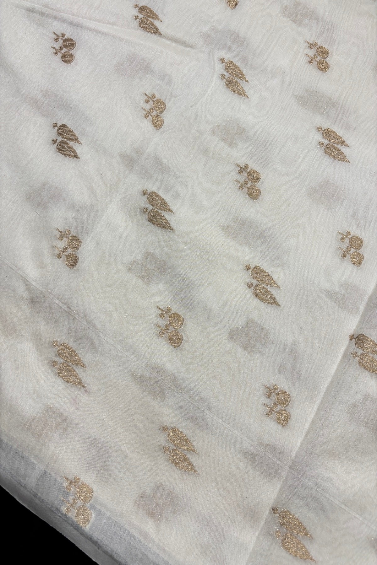 Twin Pines Zari Woven Pure Chanderi SIlk Fabric
