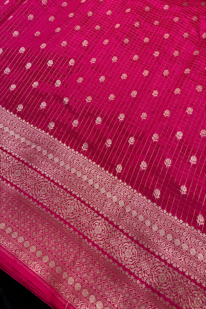 Vintage Checks Pure Banaras Silk Lehenga Fabric