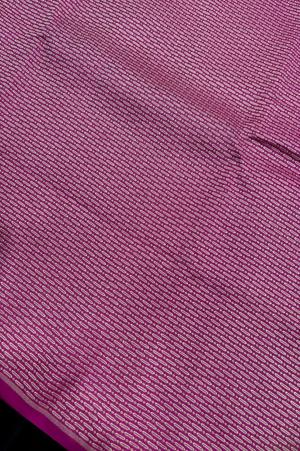 Cell Patterned Pure Banaras Satin Katan Tissue Fabric