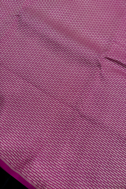 Cell Patterned Pure Banaras Satin Katan Tissue Fabric